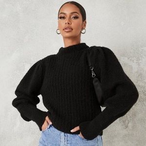 Black puff sleeve sweater - TAGS STILL ON